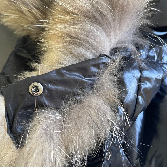 Down Parka Fur Feather Jacket Hooded Slim White duck Down Short Parkas Sz 2 - Picture 9 of 12